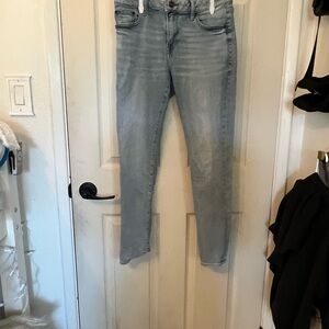 Express Light Gray Women's Ankle Jeans